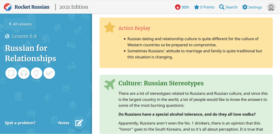 Rocket Russian - Cultural Facts